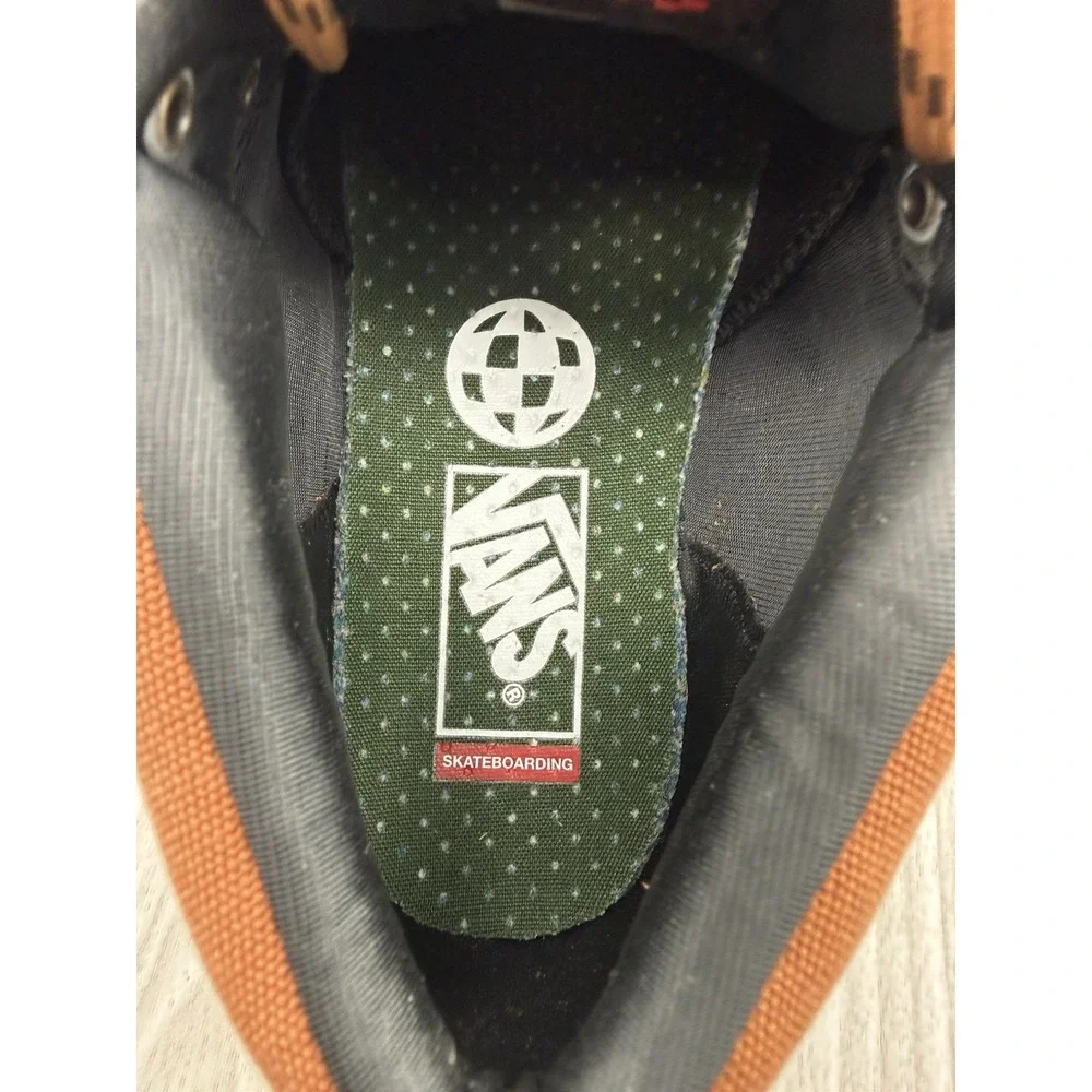 Vans Skate Zahba Mid Mens Size 8 Glazed Ginger Brown Green Skateboard Shoes NEW
